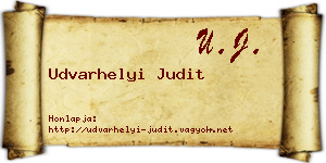Udvarhelyi Judit névjegykártya